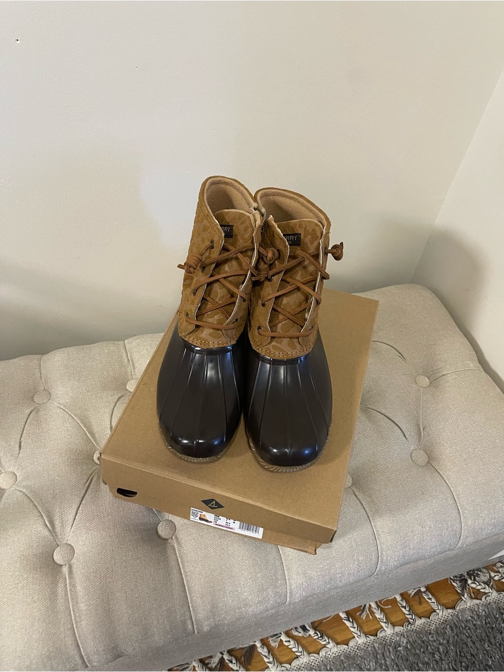 Sperry :Brown and Tan Women Waterproof Boot